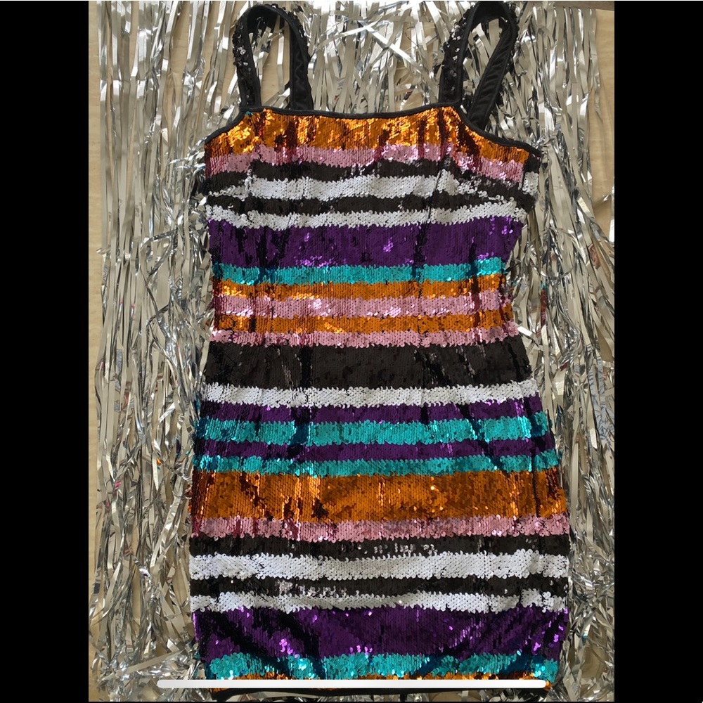 Vici Glisten Up Sequin Dress- Size Large Multicolored